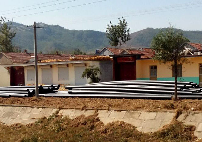 美麗鄉村建設項目地下管網施工現場